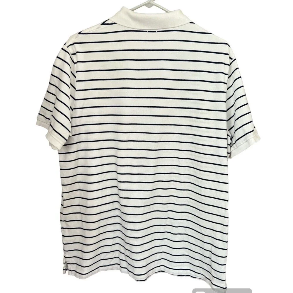 Polo Ralph Lauren Men's Classic-Fit Soft Cotton Shirt Sz L White French Navy